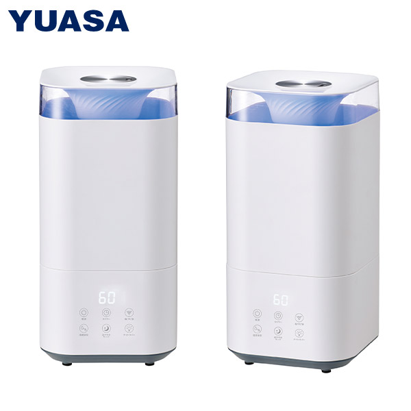 ＜ブラックフライデー＞【ユアサプライムス】上部給水超音波式加湿器（~7畳）（YHB-M400C-W）