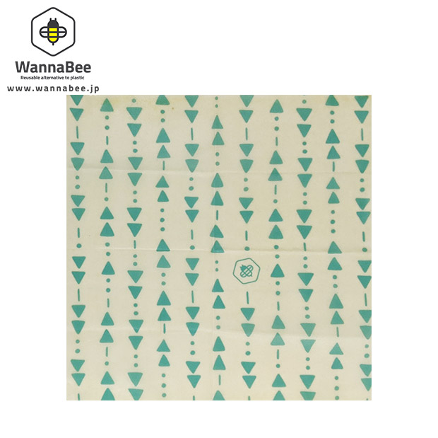【WannaBee】蜜蝋ラップ３枚セット(S・M・Lサイズ) Teal柄