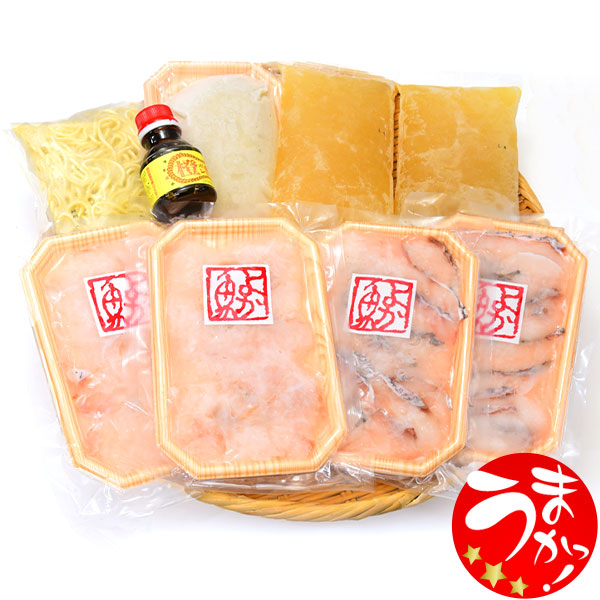 【ACSよか魚】幻の極上天然クエと真鯛の海鮮しゃぶしゃぶ（ちゃんぽん麺付き）