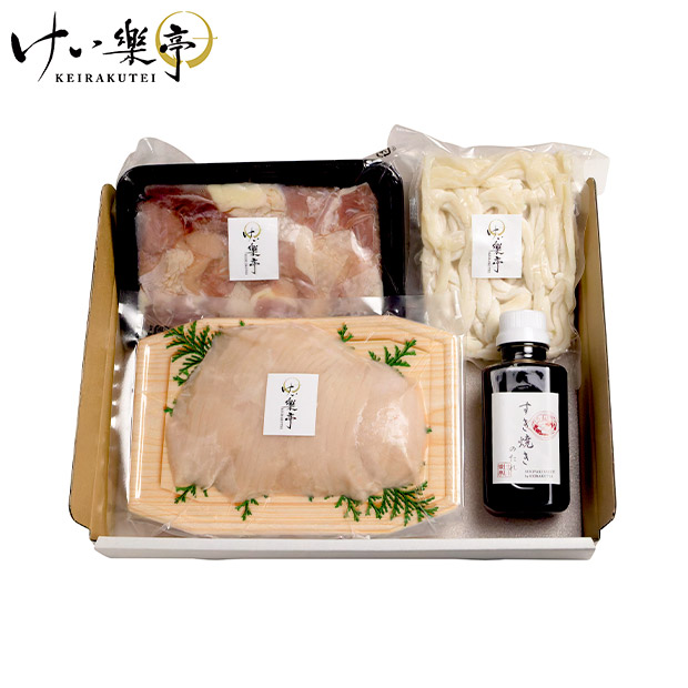 ＜冬ギフト＞【けい樂亭】阿波尾鶏すき焼き うどん付き（KSKU-50-SB）