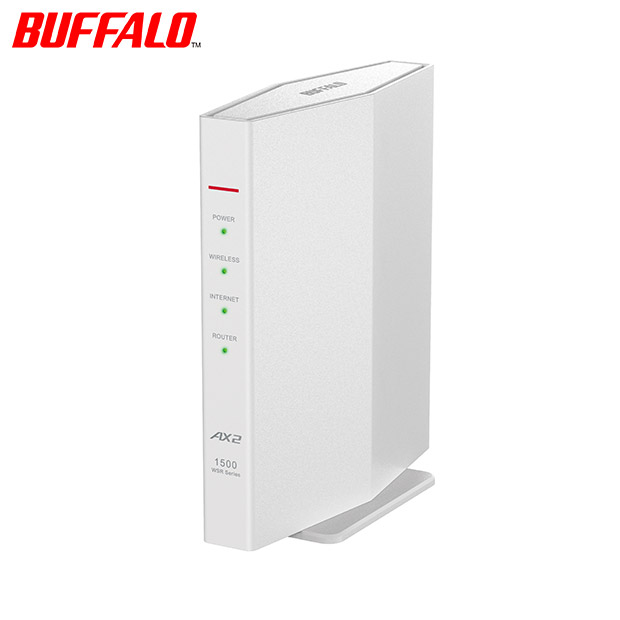 【BUFFALO】無線LAN親機 Wi-Fiルーター 11ax/ac/n/a/g/b 1201+300Mbps Wi-Fi6対応 ネット脅威ブロッカーベーシック搭載 ホワイト（WSR-1500AX2S/DWH）