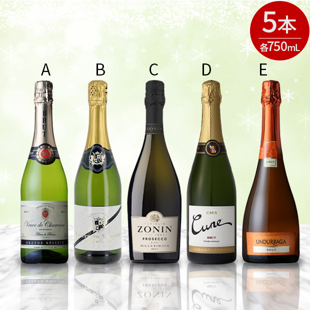 厳選辛口スパークリング 750mL×5本セット