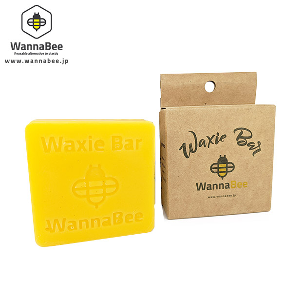 【WannaBee】蜜蝋ラップ３枚セット(S・M・Lサイズ) Marine柄＋蜜蝋バー セット