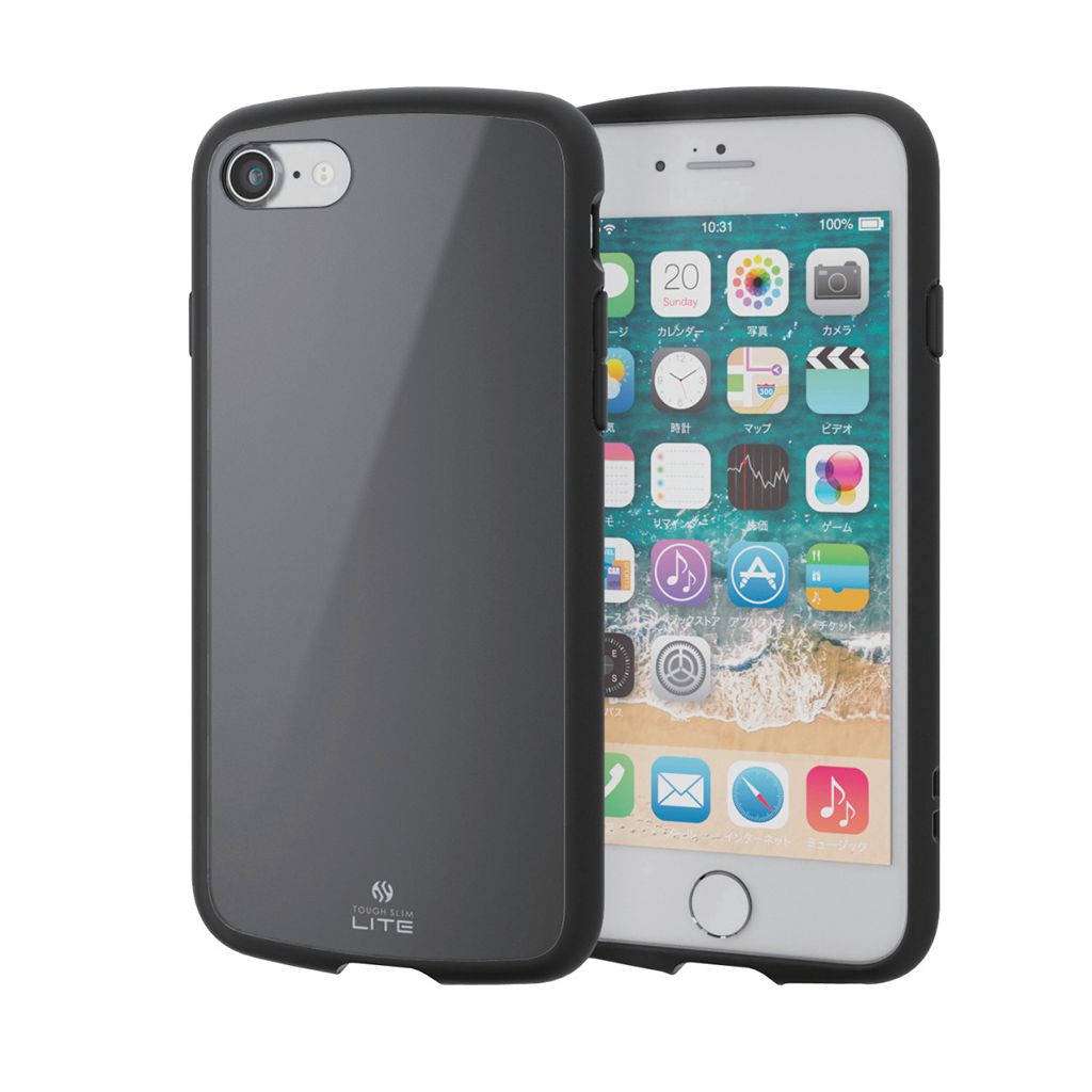 【スマホアクセサリー】エレコム iPhone8/TOUGH SLIM LITE/ブラック（PM-A17MTSLBK）