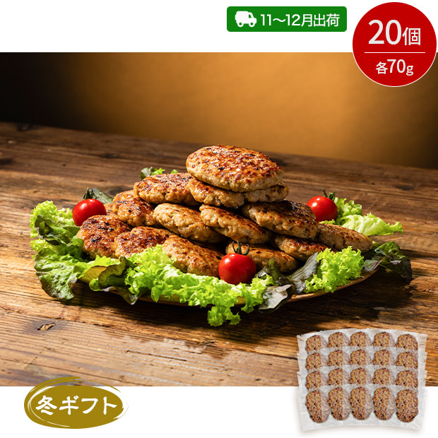 ＜冬ギフト＞直火焼き合挽ハンバーグ  大容量個包装セット（DJ_20-SB）