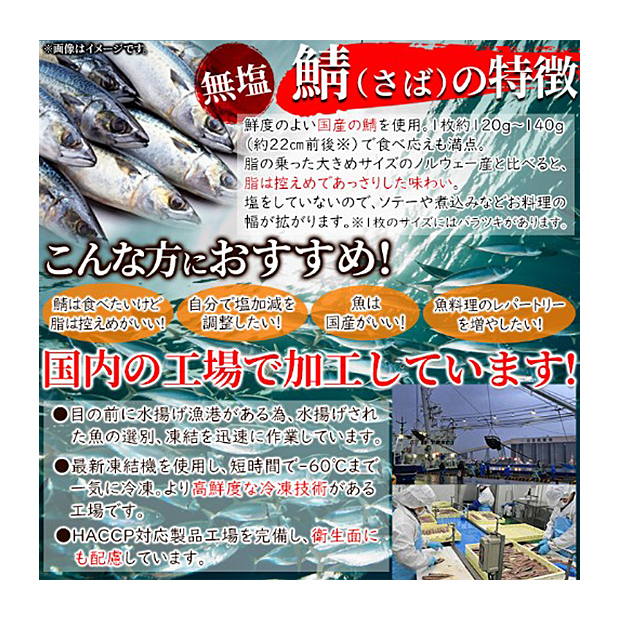 ＜13周年感謝祭＞鯖(さば)フィレ［無塩］どっさり1kg(8枚入)