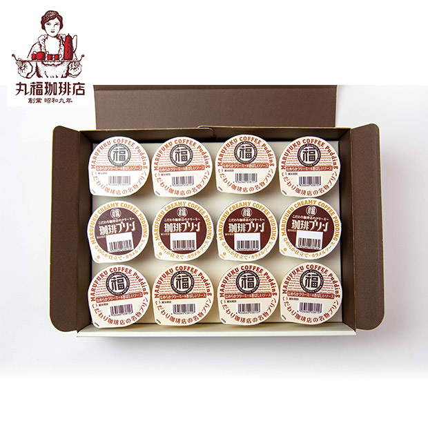 ＜夏ギフト＞【丸福珈琲店】名物プリン&珈琲プリンセット 12個(MP8KP4-C)