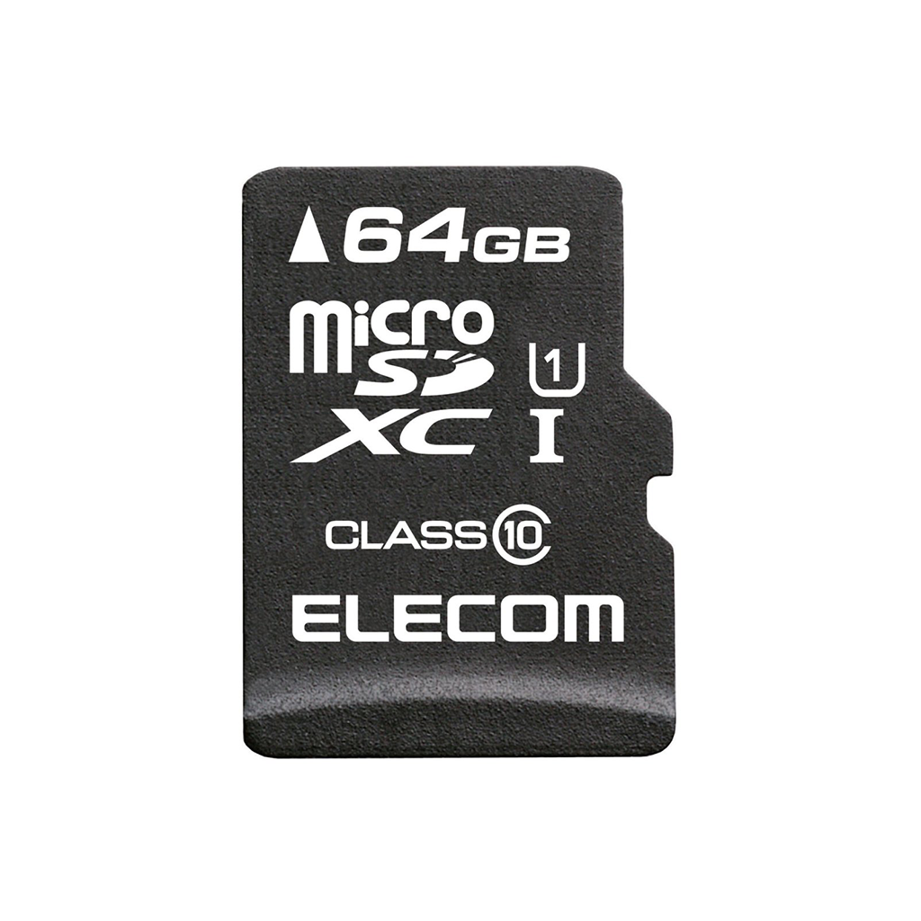 【スマホアクセサリー】エレコム MicroSDXCカード/データ復旧サービス付/Class10/64GB（MF-MSD064GC10R）
