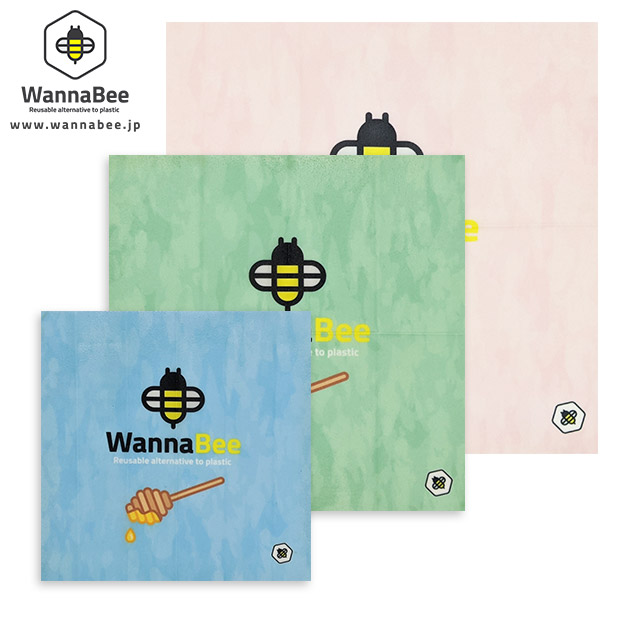 【WannaBee】蜜蝋ラップ３枚セット(S・M・Lサイズ) Delight柄＋蜜蝋バー セット