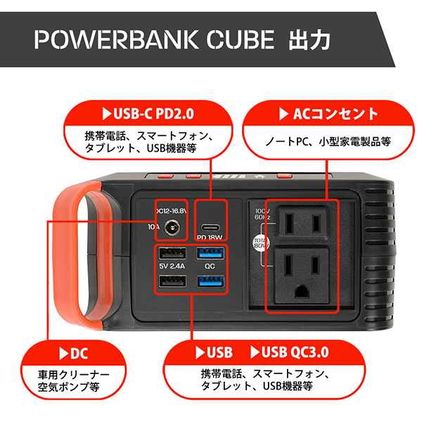 BBIQ特選ショップ | 【INBES】パワーバンク キューブ（HBP-80S21W）