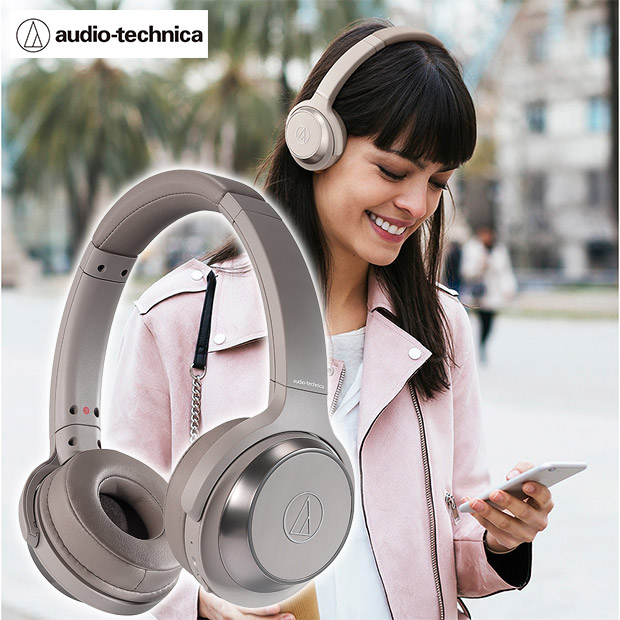 【オーディオテクニカ】ワイヤレスヘッドホン ATH-WS330BT カーキ