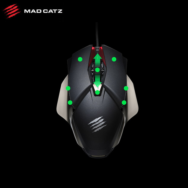【マッドキャッツ】BAT 6＋ 両利き対応 ゲーミング マウス（MB05DCINBL000-0J）