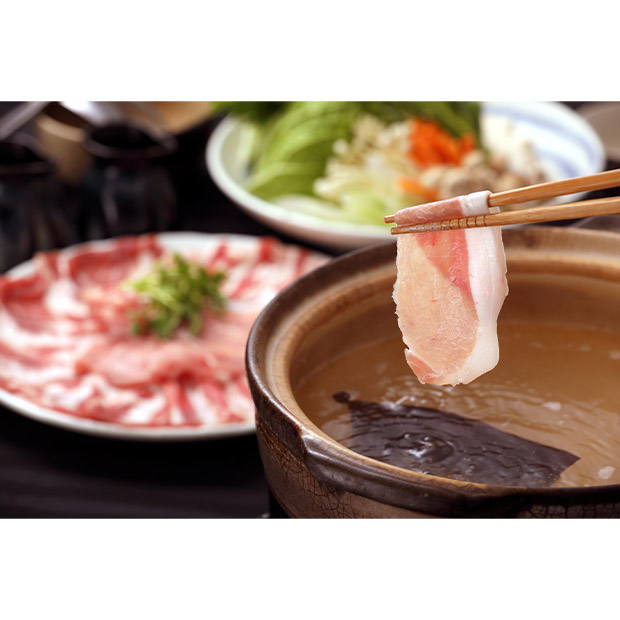【鹿児島ますや】鹿児島黒豚「短鼻豚」しゃぶしゃぶセット  600g