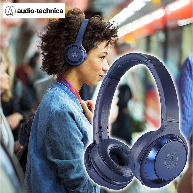 【オーディオテクニカ】ワイヤレスヘッドホン ATH-WS330BT ブルー