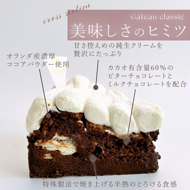 【心優-CotoyuSweets-】じゅわりととろける半熟ガトーショコラ 18cm